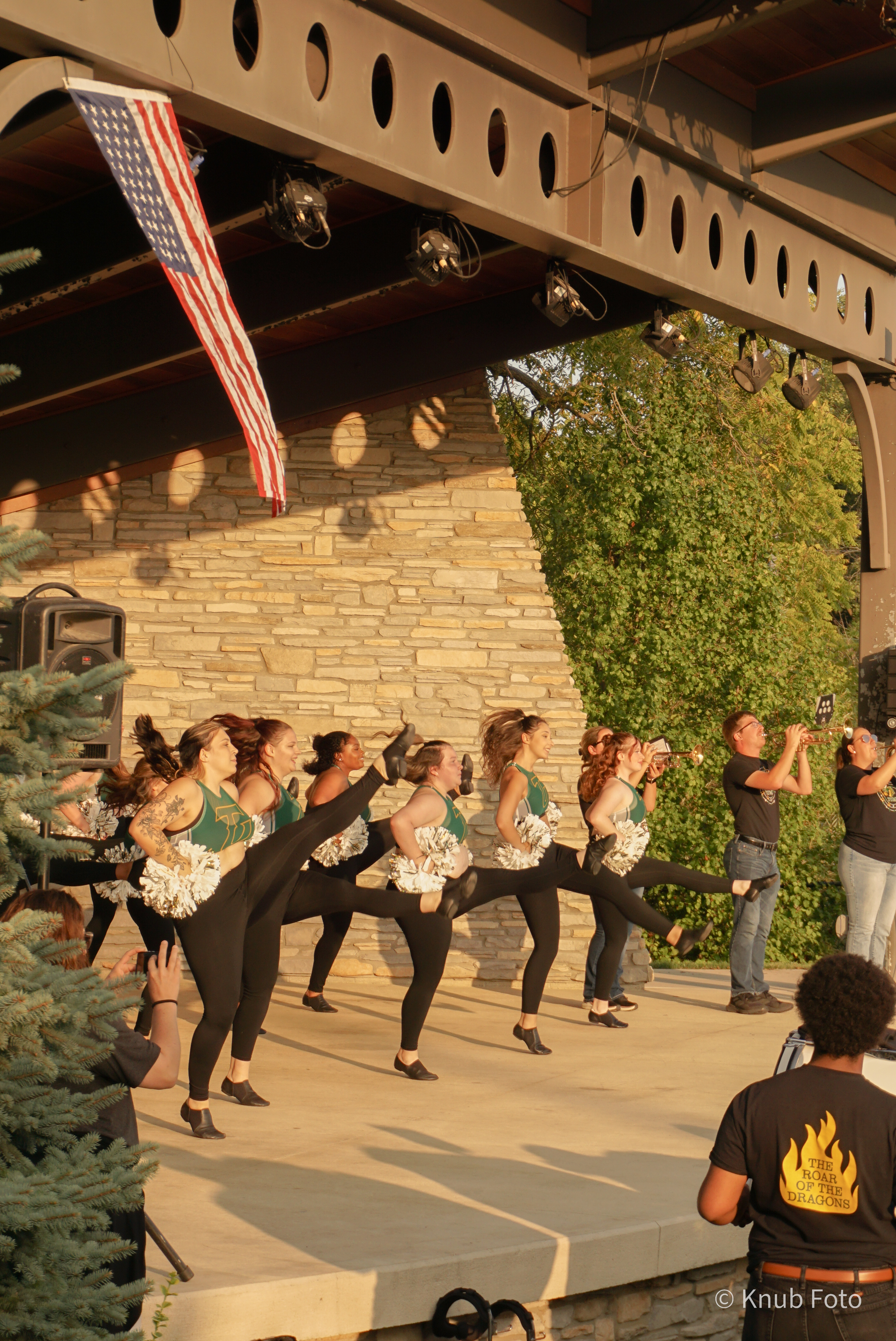 Members of the 2024 Tiffin University Dance Team participating in the Band Bash