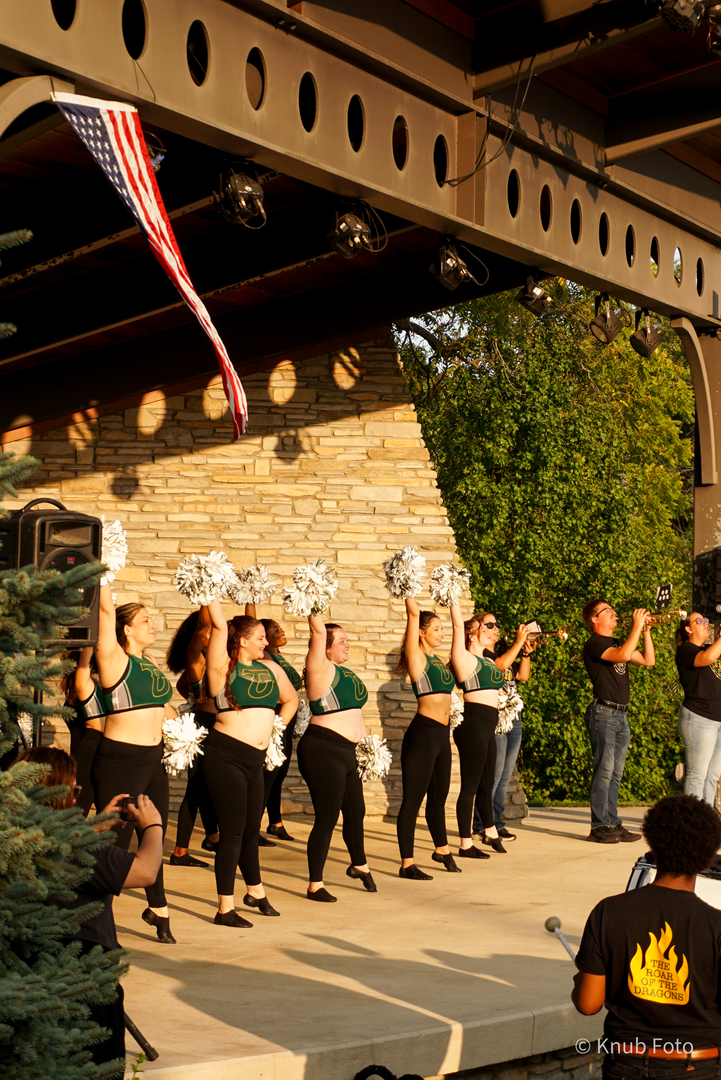 Members of the 2024 Tiffin University Dance Team participating in the Band Bash